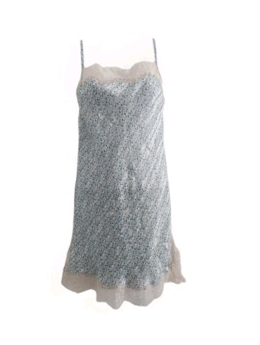 Victoria's Secret Ditsy Floral Lace Trim Chemise Pajama Dress